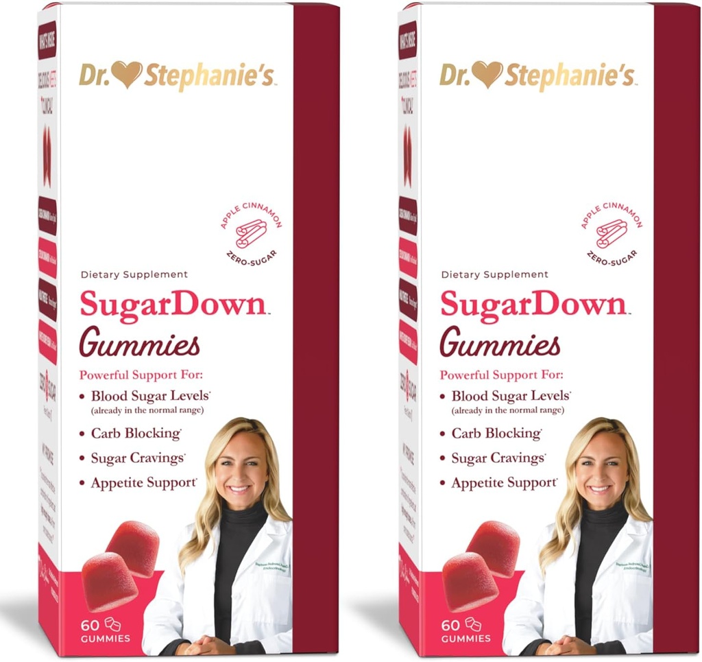 Dr. Stephanie’s SugarDown Gummies – 2 Pack - Ceylon & Cassia Cinnamon Supplemento