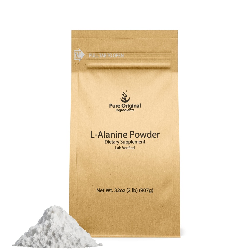 PURE INGREDIENTI ORIGINALI Polvere L-Alanina (2 lb) Lab verificato, sempre puro, senza filler o additivi