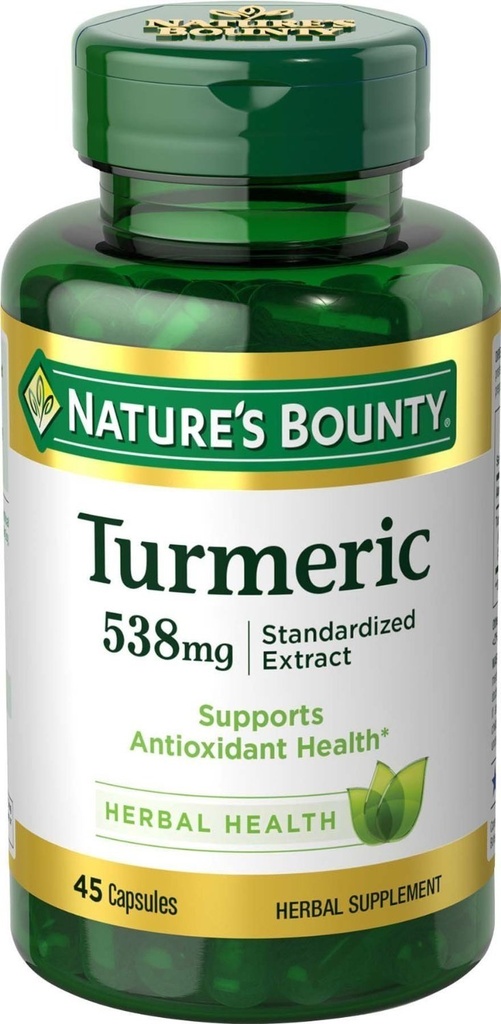 Naturas Bounty Turmeric 538 mg Estratto standardizzato, 45 conteggio (pacchetto di 2)
