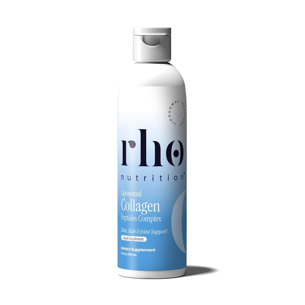 Rho Nutrition Liposomal Collagen Peptides - Supplemento al collagene liquido ad alto assorbimento - Supporta l'elasticità della pelle, la salute comune e la vitalità complessiva per l'invecchiamento sano, 5 fl oz