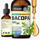 BIO KRAUTER Bacopa Monnieri Gocce - Brahmi Support Integratori - Liquid Bacopa Integratori - Alcol & Sugar Free - Vegan 2 Fl.Oz.