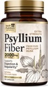 Psyllium Husk Capsule 1500 mg - Pillole Natural Fiber Supplement, Digestione quotidiana, Salute del colon, & Supporto di regolarità, Tappi di polvere Psyllium Husks basati sulle piante, Vegan, Non OGM - 120 capsule vegetali