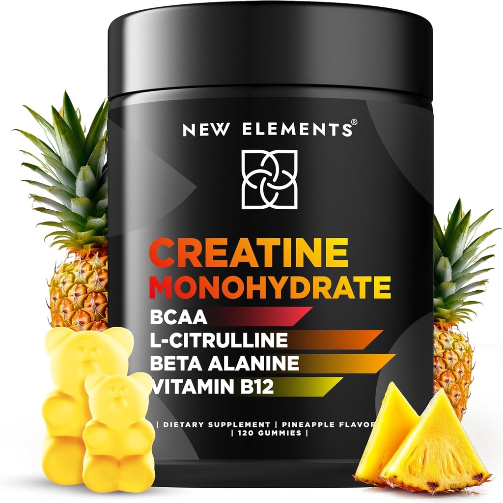 Creatina Monoidrato Gummies 5mg con BCAA L-Citrulline Beta Alanine & Vitamin B12 | The Ultimate Energy Booster