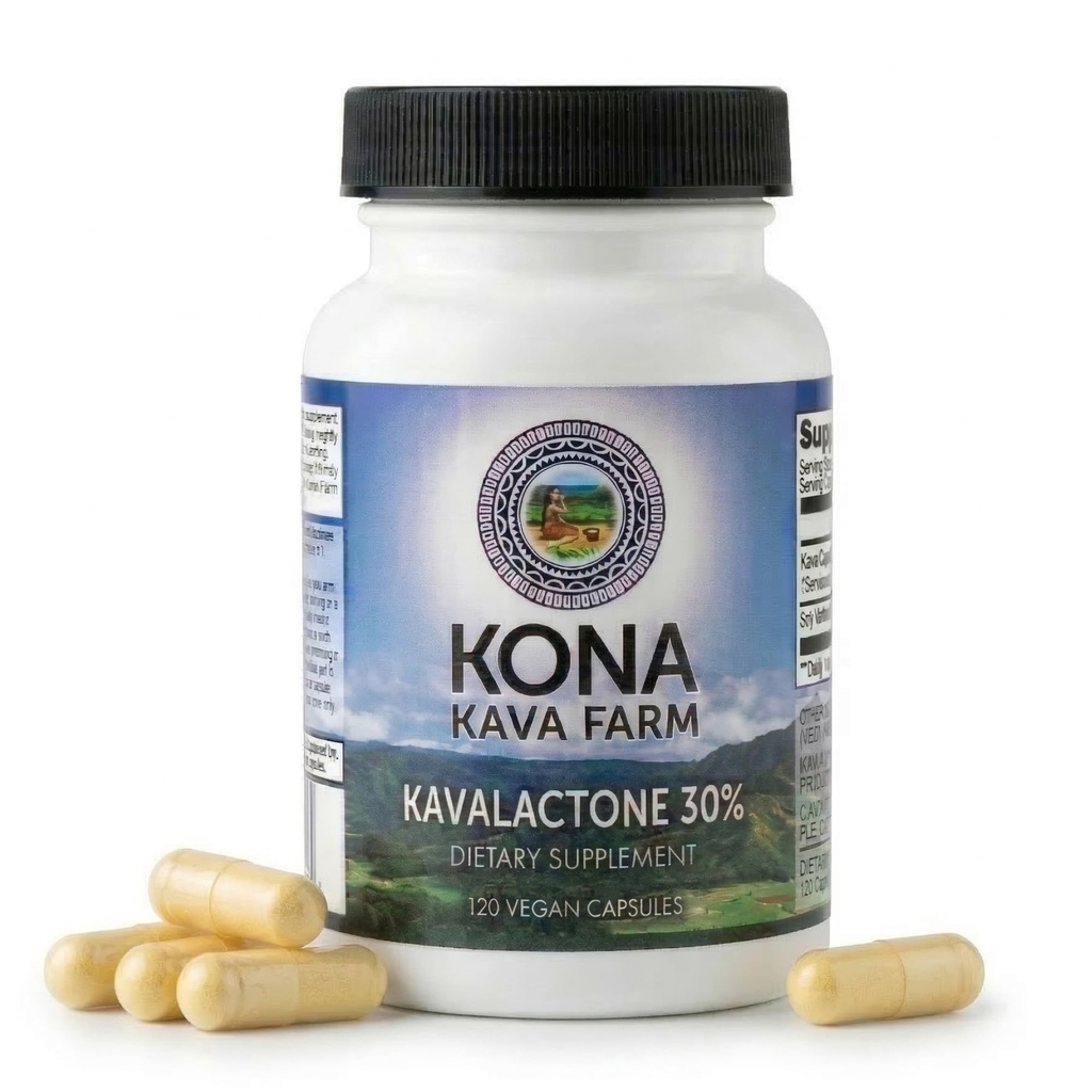 30% Kavalactone Kava Estratto di capsule (120 capsule)