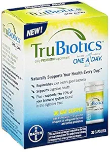 TruBiotics Daily Probiotic, 30 Capsule - Gluten Free, Soy Free Digestive + Immune Health Support Supplemento per Uomini e Donne (Pack of 6)