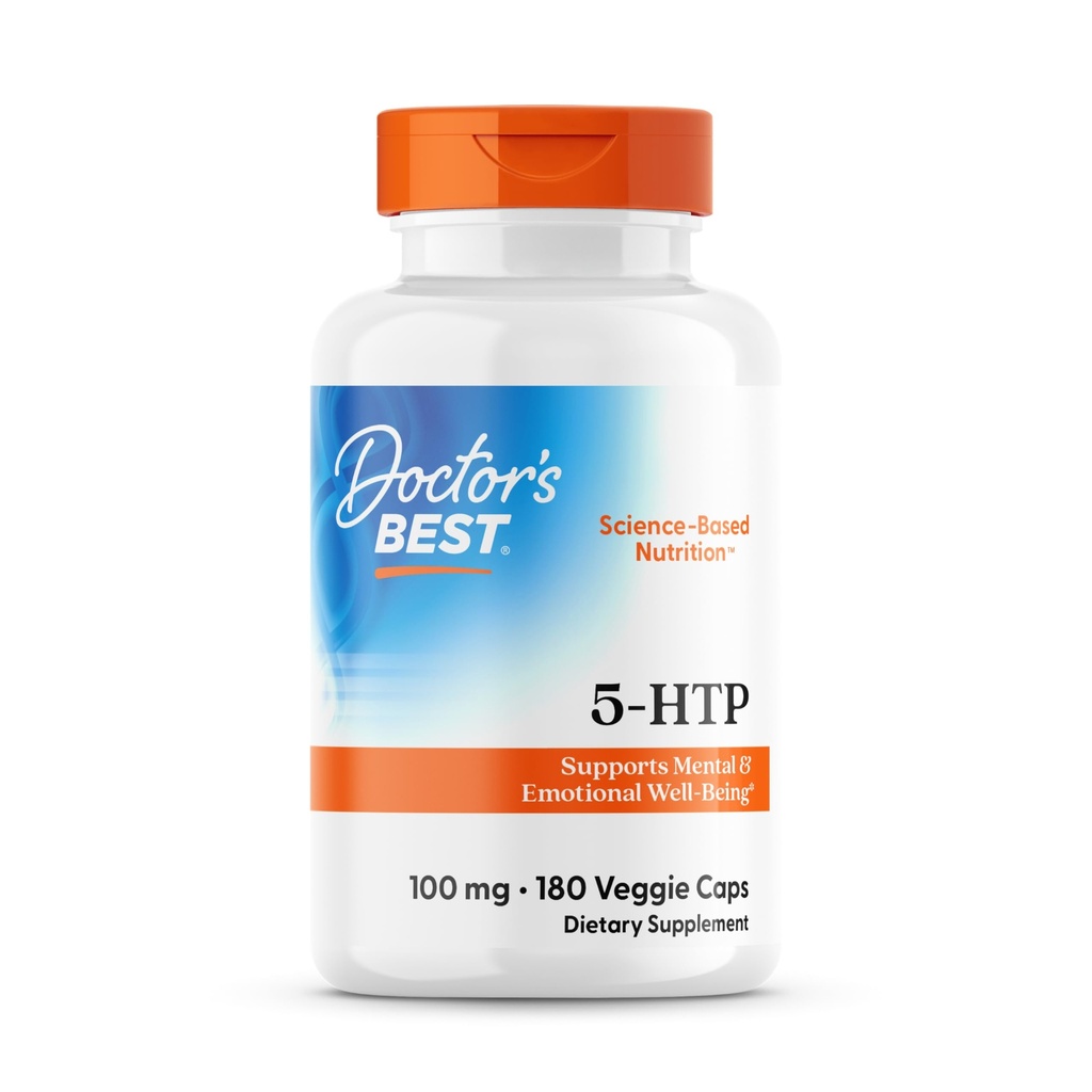 Medici Migliore 5-HTP, Supporta Mental & Emotional Benessere, Non OGM, Gluten Free, Soy Free, Vegan 180 Veggie Caps