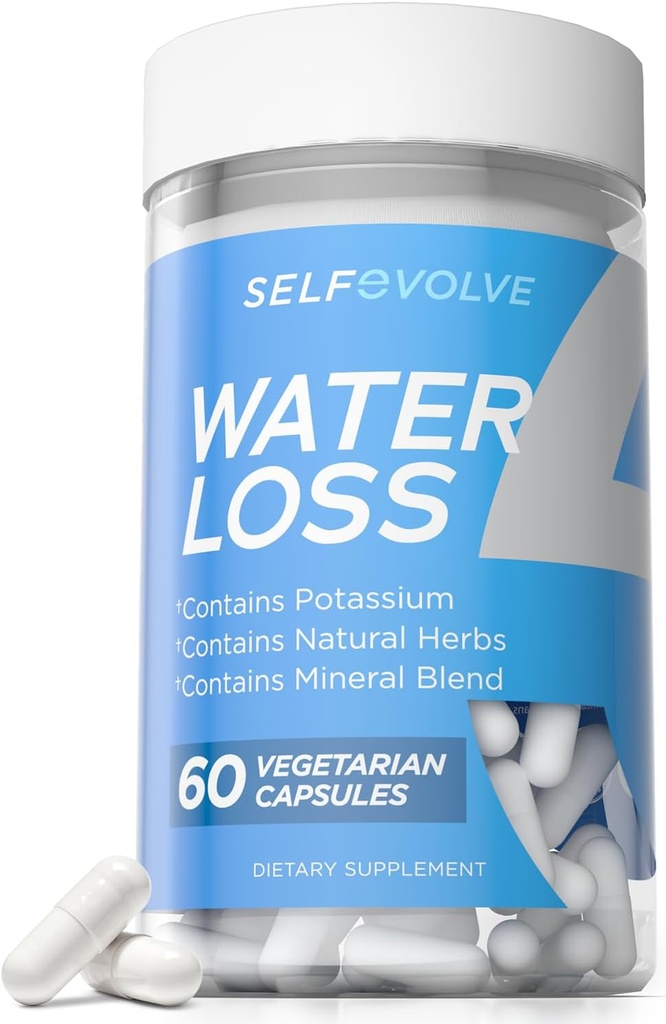 Perdita d'acqua - Pillole d'acqua naturali per la riduzione della ritenzione idrica &amp; Bloating Relief con Estratto di dannazione, Potassium & 7 ingredienti naturali - 60 capsule vegetali