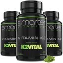 (3 Pack) Smarter Vitamin K2 MK7 100mcg, realizzato con K2VITAL e Kale, 180 Softgel liquidi