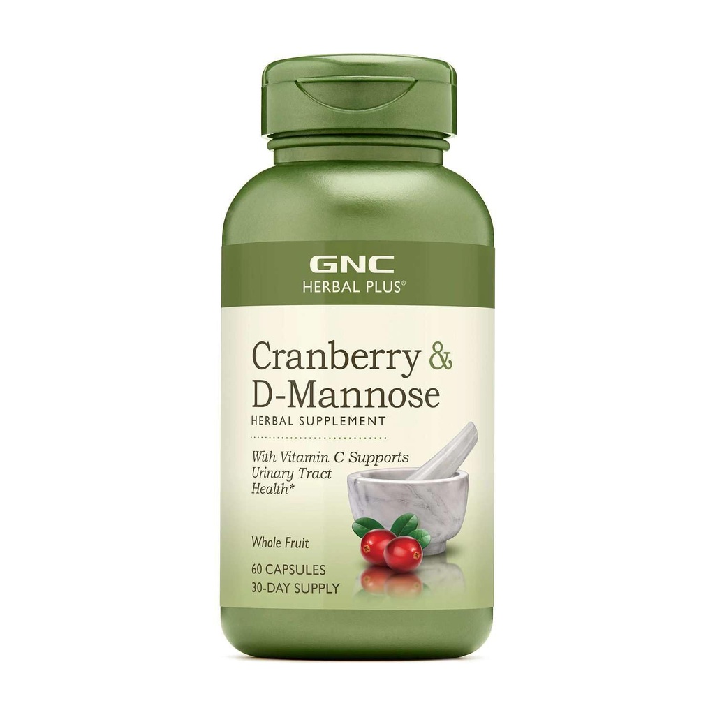 GNC Herbal Plus Cranberry D-Mannose, 60 capsule