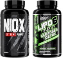 Nutrex Research NIOX Extreme Pumpsc e Lipo6 Detox and Cleanse - NO3-T Arginina Nitrate Supplemento con vitamina C e AstraGin - Pulitore di colon e disintossico per le donne e gli uomini