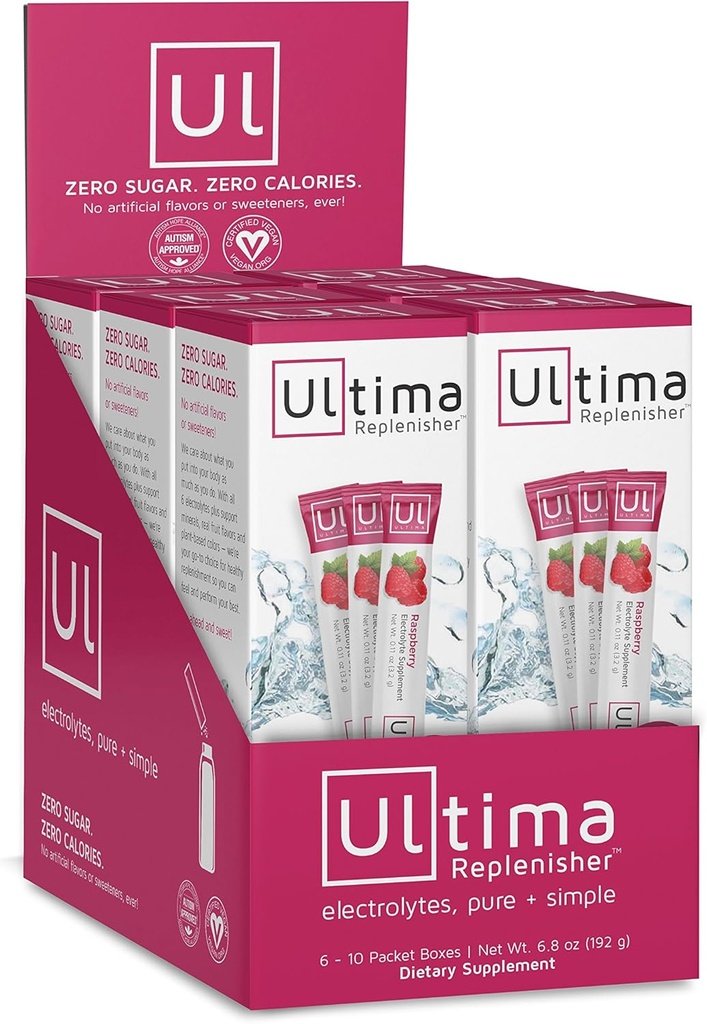 Polvere di elettrolito di ultima idratazione, lampone, 60 Conte Stickpacks