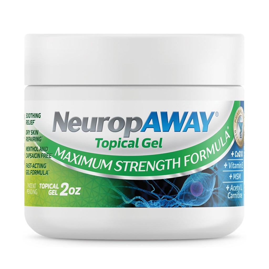 NeuropAWAY® Gel di massima resistenza, per il disagio di Nerve, Burning, Tingling e Numbness 2oz