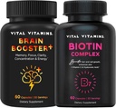 Vital Vitamins Brain Booster Plus + Biotin Complex Capsule