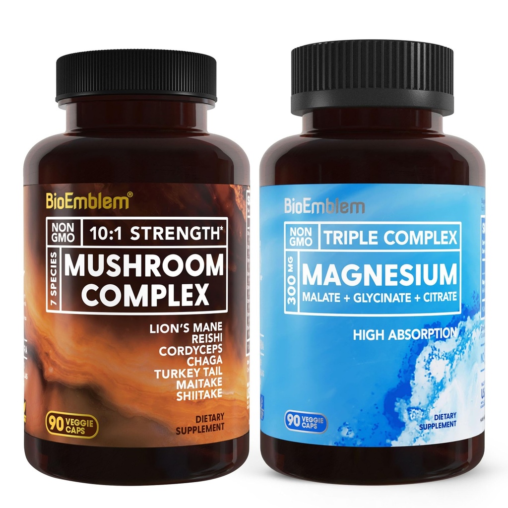 BioEmblem Triple Magnesium Complex e Mushroom Complex