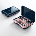 Caso di viaggio Pillola, Box Pillola - Acedada Portable Pill Holder, Travel Pill Container Pill Carrier for Purse, Impermeabile Compact Medicine Organizer Box, Blu
