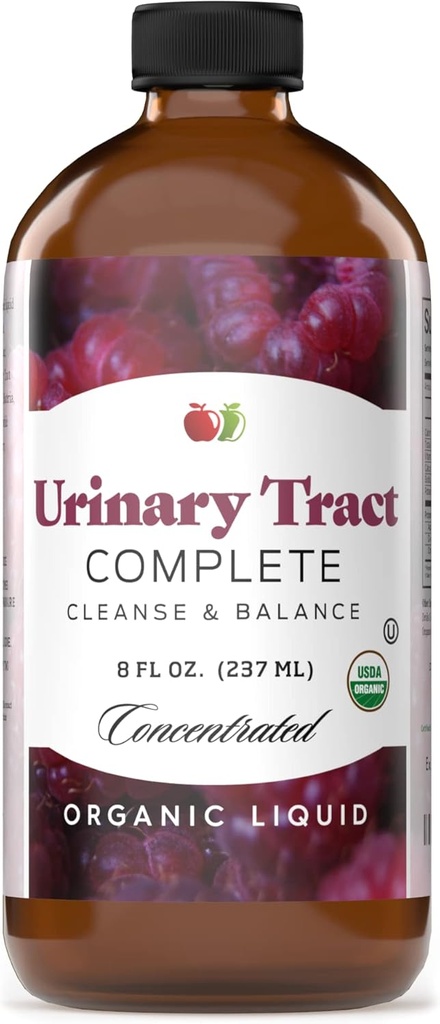 Prodotti naturali completi Tratto urinario Completa 8oz - Supplemento liquido per una pulizia del tratto urinario, difesa, salute e trattamento con mirtillo organico e D-Mannose organico