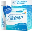 Nutra svedese - Collagen Beauty | 10.000 mg Integratore liquido di collagene marino idrolizzato - 20 x 25 ml Shot giornalieri | Acido ialuronico e vitamina C per sostenere capelli sani, pelle, unghie | Senza zucchero