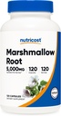 Nutricost Marshmallow Root 5000mg Equivalente, 120 capsule vegetariane - Gluten Free & Non-GMO - da 500mg di 10:1 Estratto