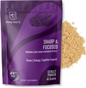 Organic Lions Mane Mushroom Supplemento - Lions Mane Extract Powder for Mental Clarity, Focus and Cognitive Function (45g, 30 Servings) - Sharp & Focused