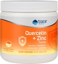 Polvere di zinco di Quercetin Plus - Supplemento antiossidante per il supporto immunitario - Supplementi minerali Salute cardiovascolare - Include vitamina C & ionica - Crema arancione, 120g (30 Serve)