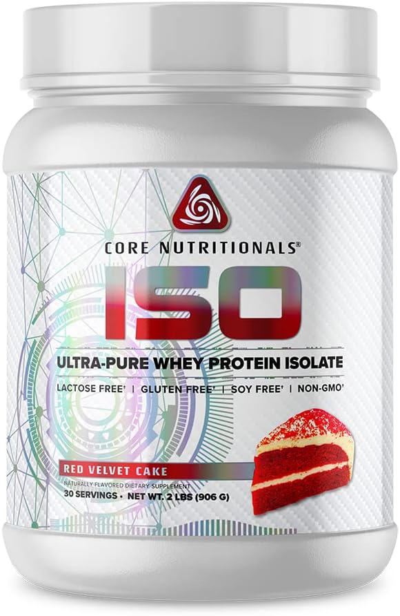 Nutrizioni Nutrizioni Nutrizioni Numeri ISO, Micro Filtro 100%, Filler Artificiali Zero, Isolato Proteine 25g Whey, 32 Serve ( Velluto Rosso)