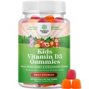 Gummie di vitamina D masticabile per i bambini - Delicious Kids Vitamina D 1000 IU Per servire le vitamine della pancia per e i bambini Supporto immunitario Plus denti del muscolo e salute del chiodo - Gelatin Free Fruit Flavors