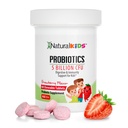 Probiotici per bambini Salute Digestiva, Supporto Immune & Kids Salute Integratori con 5 miliardi di CFU per bambini Età 3 Up - Fragola Flavor 60 Chewable Probiotic Tablets