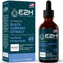 Estratto di ribes nero naturale di E2H, semi di ribes nero pressato a freddo - salute del sistema immunitario - liquido assorbente veloce - 2 Fl Oz