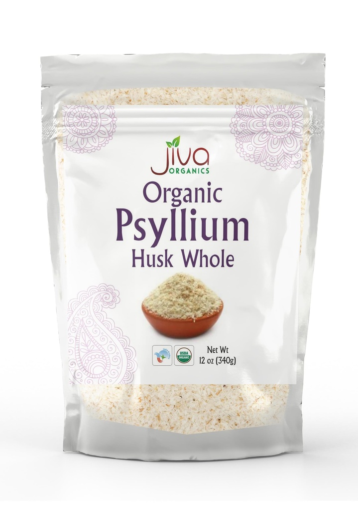 Jiva USDA Organico intero Husk Psyllium (Isabgol) 12 Ounce