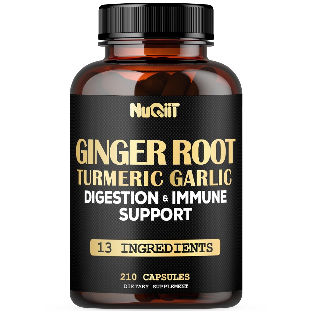 Integratori di zenzero Capsule con Curcumina Turmerica, Bulbo di aglio, Berberina HCl, Echinacea - 210 capsule