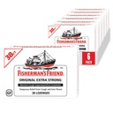 Gocce di tosse dell'Amico del pescatore, Suppressante della tosse e Lozenges della gola di sore, Originale Extra Strong, Mentolo da 10 mg, 228 gocce (6 confezioni da 38)