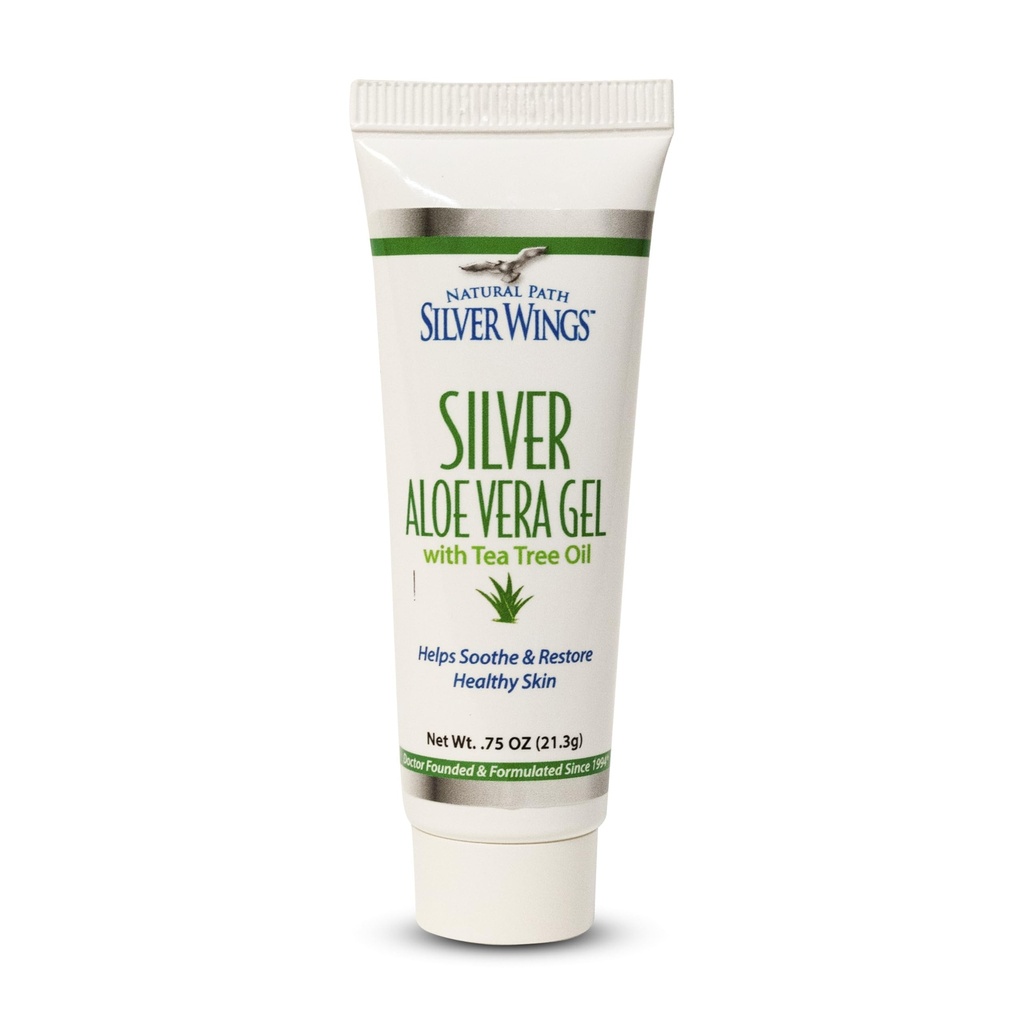 Sentiero naturale Ali d'argento 200ppm Argento con Aloe Vera Gel e Olio di Tea Tree - Cura della pelle rilassante - 0.75 oz