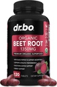 Integratori di capsule di radice di barbabietola biologica - 1350mg Pillole di estratto di polvere di barbabietola, Supplemento di polvere di radice di barbabietola organica, Super Nitric Oxide Beets High Circulation Total Vitamins Support - 120 Beets Tablet