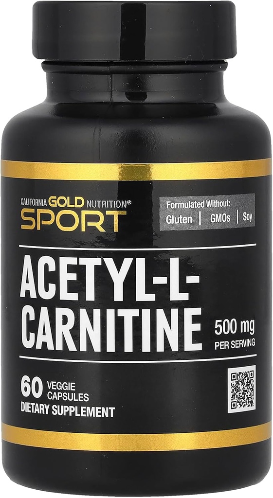 Acetil-L-Carnitina, 500 mg, 60 capsule di verdure