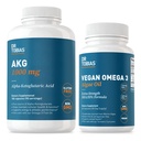 Dr. Tobias AKG Integratore & Vegan Omega 3 Algae olio, Supporta l'energia cellulare e la salute generale con AKG, EPA & DHA, Vegan, senza glutine, Non OGM