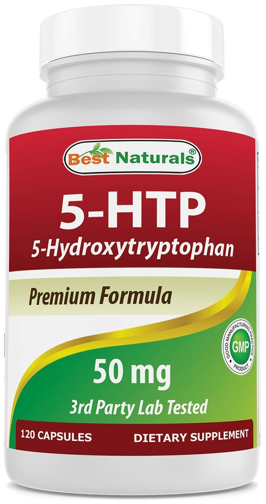 Best Naturals 5-HTP 50 mg 120 capsule, 5 capsule HTP supporta il relax e riposo