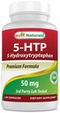 Best Naturals 5-HTP 50 mg 120 capsule, 5 capsule HTP supporta il relax e riposo