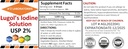 2 x 2 OZ Pack A2Z Organic Lugol' iodio e Potassium Iodide 2% Soluzione 3000 mcg - Supplemento liquido Gocce per il supporto tiroide per le donne e gli uomini, Metabolismo Salute, Detox Boost -2X 2 Fl Oz/USA