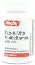 Rugby Laboratori Tab-A-Vite Multivitamin con Ferro Multimineral Supplemento Vitamina A, C, D Thiamin Riboflavin Niacin Folate Pantothenic Acid 100 compresse (Pacchetto di 1)