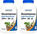 Nutricost Glucomannan 1,800mg Per Serving, 180 Capsule (2 Bottiglie)
