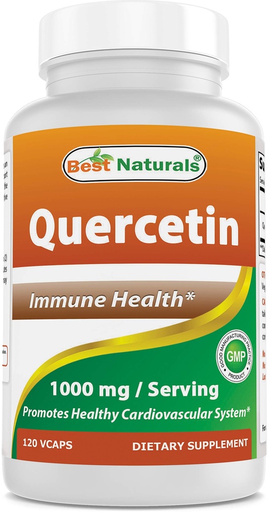 Best Naturals Quercetin 1000 mg/Serving 120 capsule vegetali (120 conteggio (pacchetto di 1))