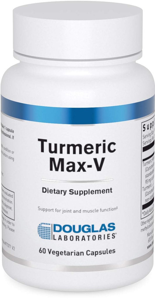 Douglas Laboratories Turmeric Max-V | Curcumina standardizzata per supportare la funzione articolare e muscolare | 60 capsule