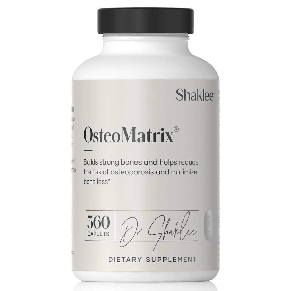 Shaklee OsteoMatrix® - Costruire e mantenere le ossa forti - 100% DV Calcium & Magnesio - Vitamine D & K - Zinco, Manganese - Clinicamente testato per l'assorbimento - 360 Caplets