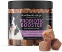 JustFoodForDogs Probiotic Booster Gut Health Soft Chews Supplemento per cani, Digestive Health Support, Diarrea, Ingredienti di grado umano - 45 Conte