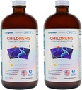 LIQUIDHEALTH Children's Complete Liquid Multivitamin for Kids, Toddlers - Vitamine essenziali, Nutrienti e minerali, Supporto immunitario, Salute Gut - Made in the USA, Vegan, Non OGM, Senza zucchero (2 Pack)