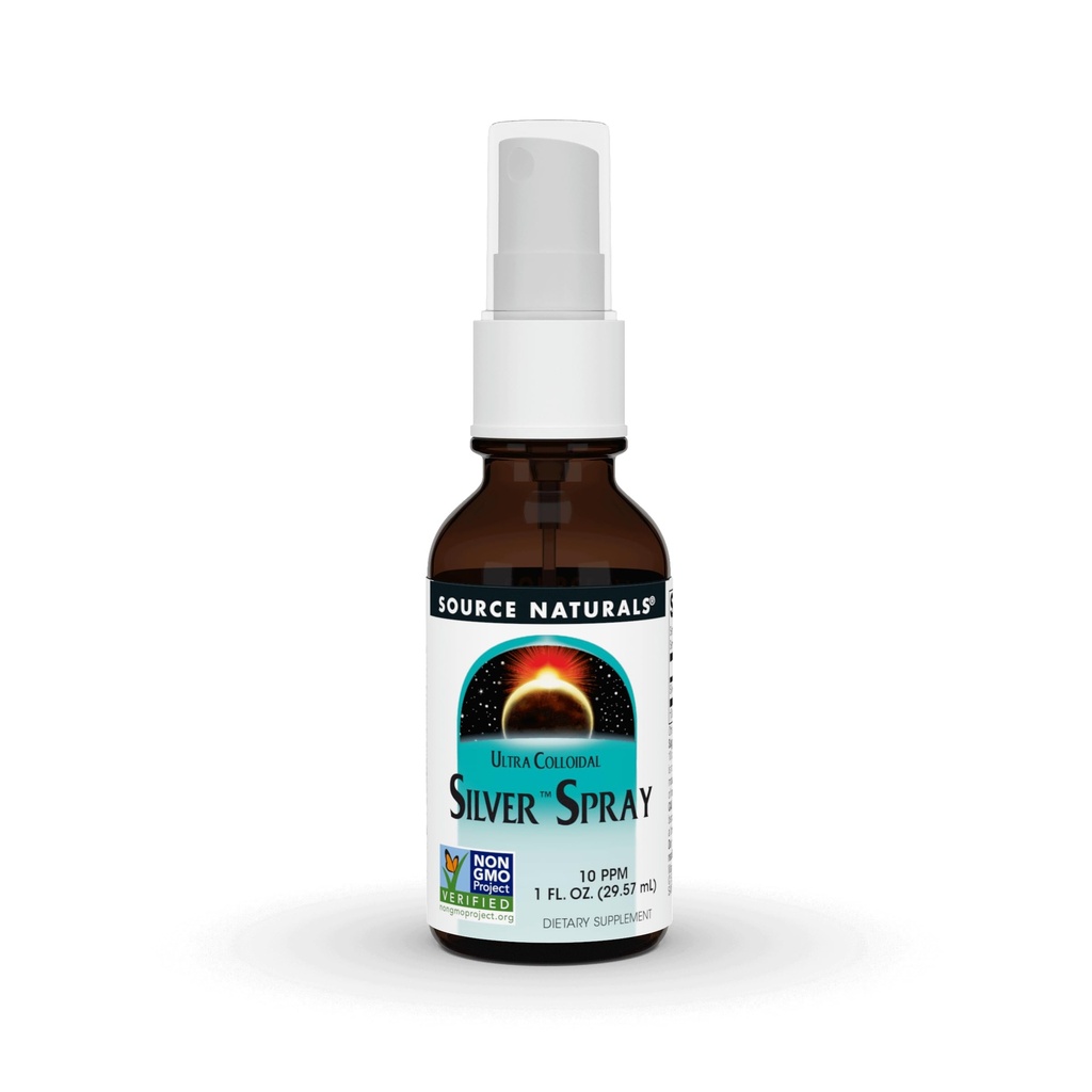 Fonte Naturals Ultra Colloidal Silver Spray 10 ppm per il supporto benessere - 1 oz fluido