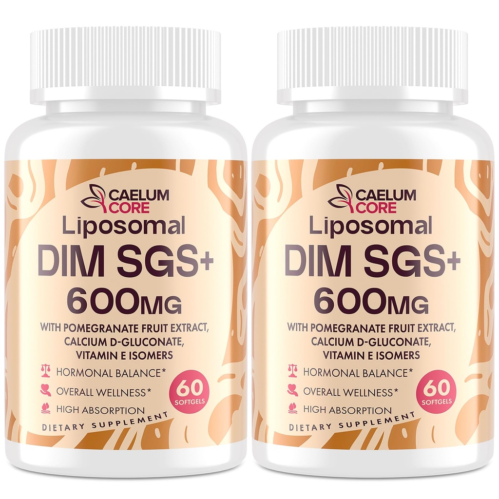 Supplemento dello SGS del DIM Liposomico - Supplemento dell'ormone per le donne e gli uomini, integratori dell'estrogeno contiene Glucosinolato del solforafano, vitamina E, frutta del melograno - Detox di sostegno e antiossidante (2 pacchetto)
