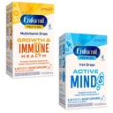 Enfamil Poly-Vi-Sol e Fer-in-Sol Iron Liquid Drop Multivitamin Supplementi per neonati e bambini, flacone Dropper 2x50 mL