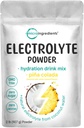 Micro Ingredienti Hydration Electrolyte Powder, 2 lb (139 Serve) | Piña Colada Flavor | High Potassium (1.000mg) + Acqua di cocco | No Sugar, Keto Friendly | Non OGM