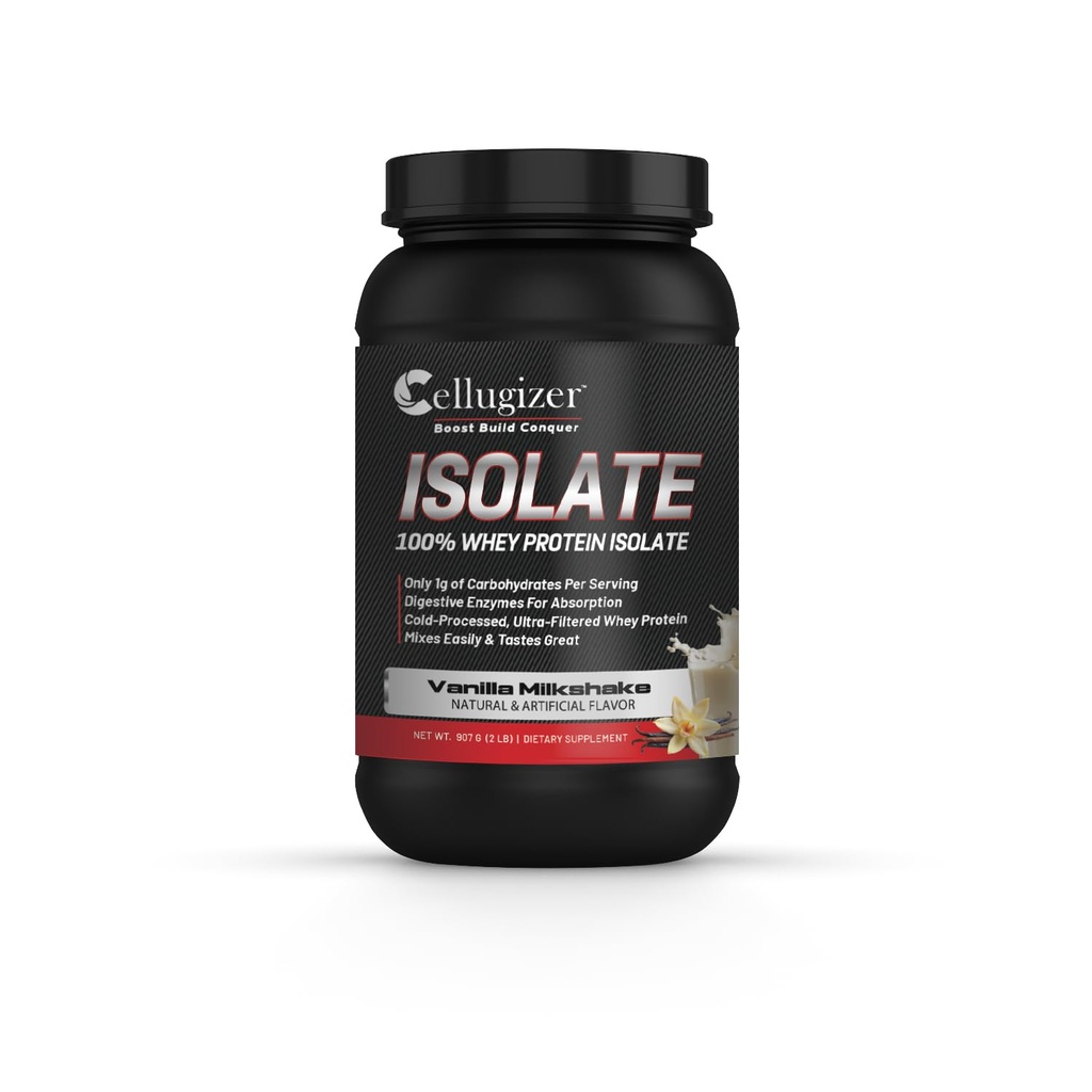 100% Whey Isolate 2lb, Vanilla I 26g Protein, Digestione veloce I 0g Zucchero, Carbo basso